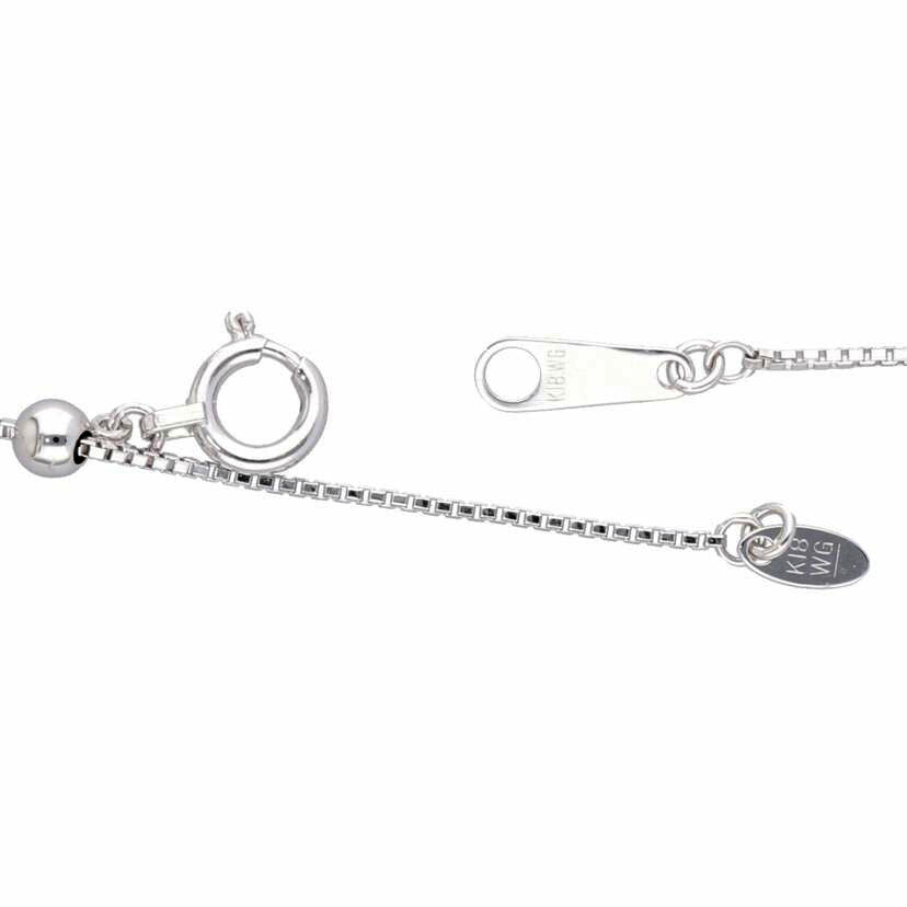 / K18WGダイヤネックレス0.34ct//Aランク/75