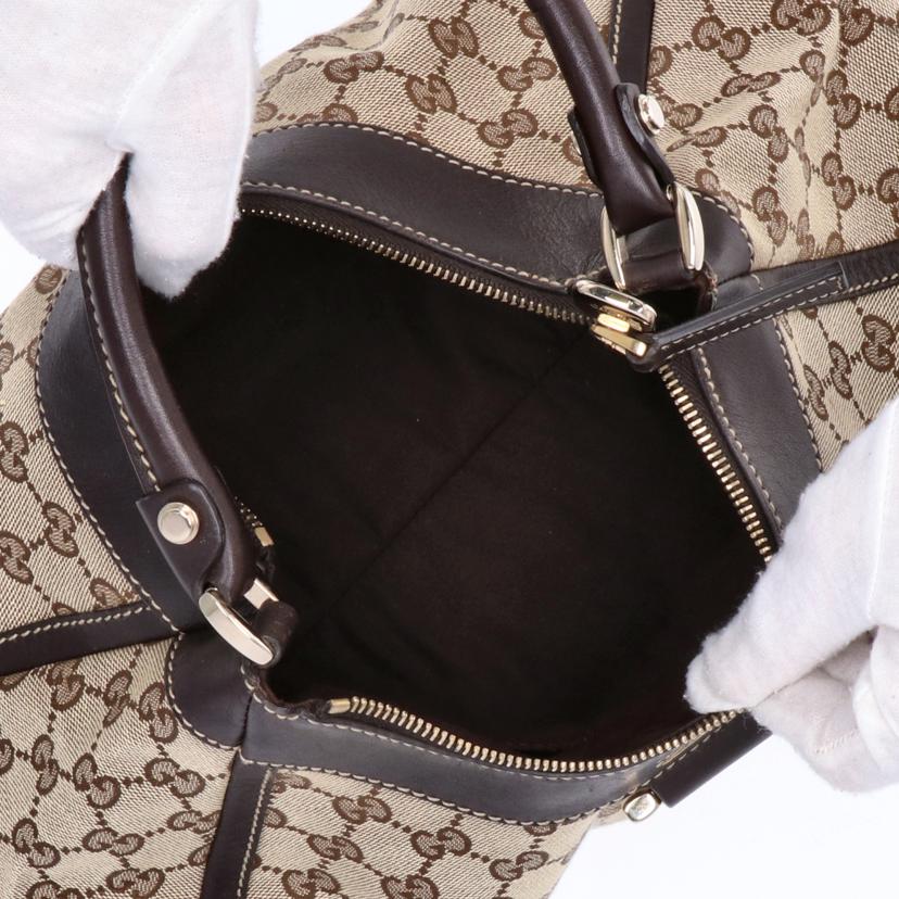 GUCCI グッチ バッグ ブランドバッグ トート レザー キャンバス レディース ブラウン/GGキャンバスハンド/190525//001013/Bランク/75