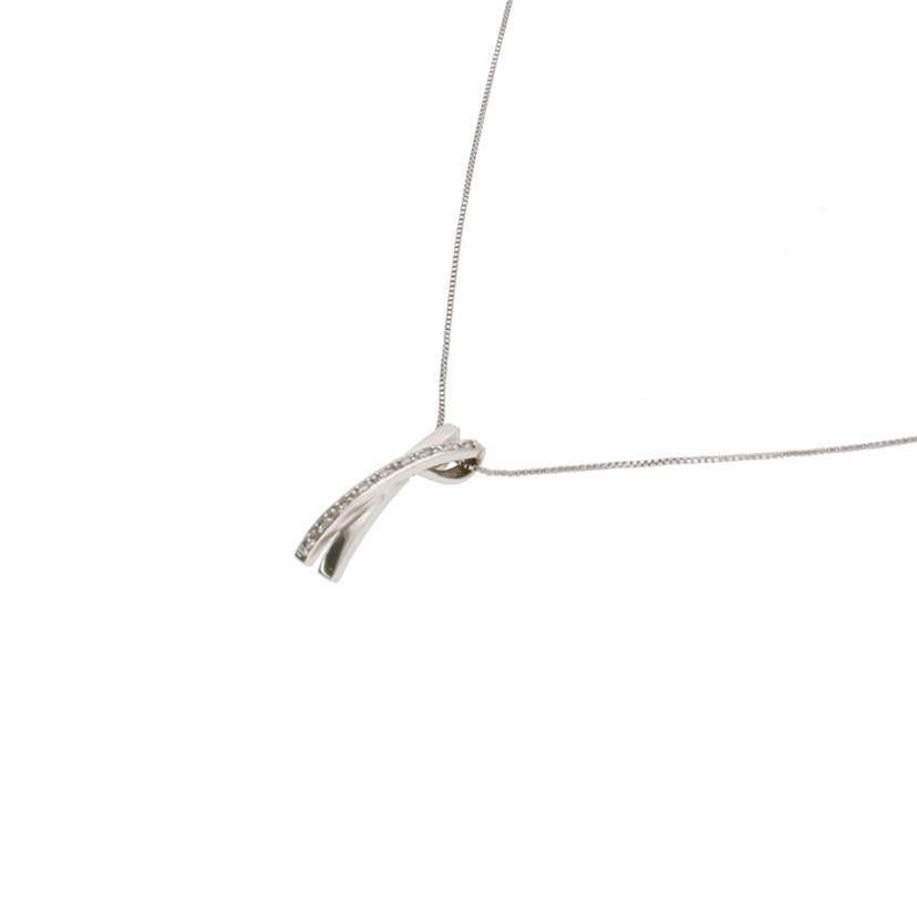 K18WGダイヤネックレス0.04ct//Aランク/95