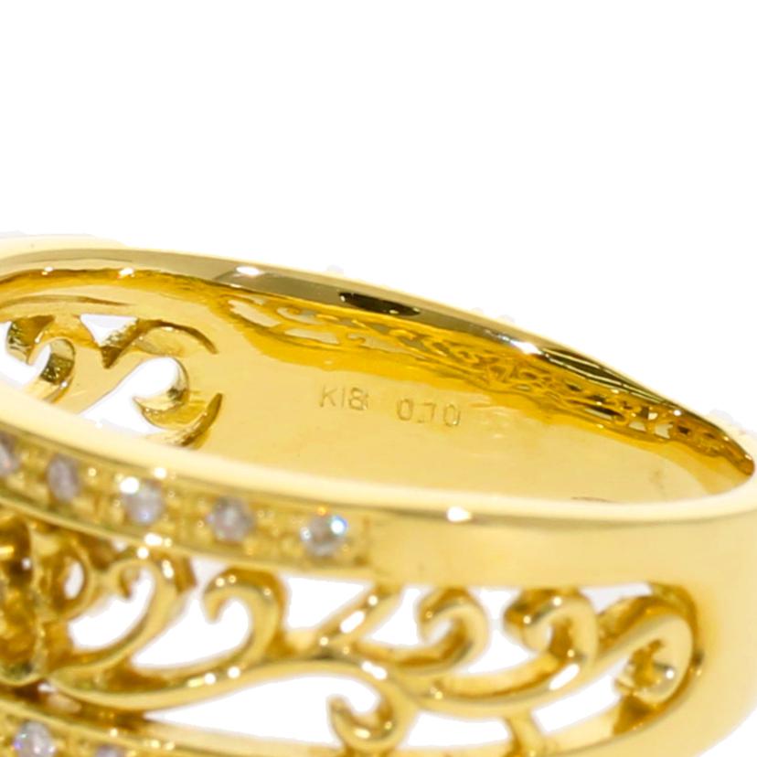 / K18ダイヤリング0.10ct//ABランク/75