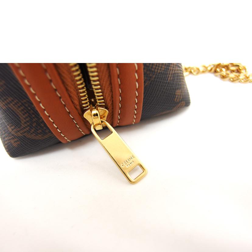 CELINE セリーヌ ポシェット 肩掛けバッグ/トリオンフチェーンショルダーバッグ/ブラウン//S・S******/Aランク/04