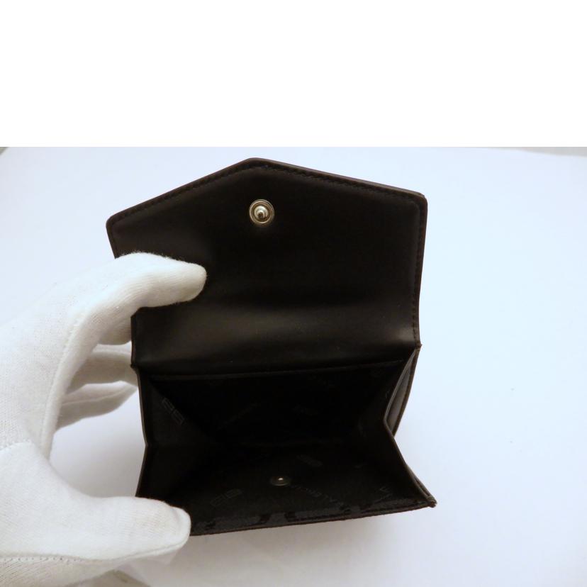 BALENCIAGA BALENCIAGA/BBキャンバスレザー二つ折り財布//SAランク/95