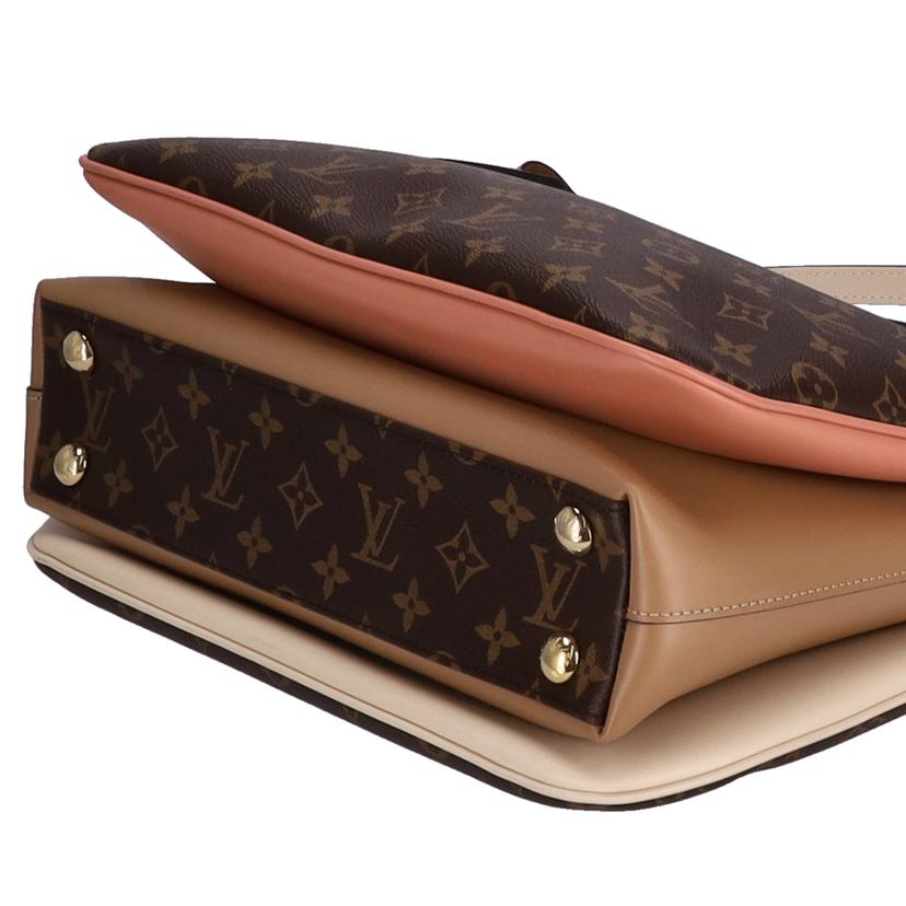 LOUIS VUITTON ルイヴィトン ルイ・ヴィトン ビトン ショルダーバッグ ハンドバッグ トートバッグ ブラウン メンズ レディース 定番 人気 LV 斜め掛け 肩がけ/ミルフィーユ/モノグラム/セサミ・ペッシュ/M44255//CA5***/SAランク/75