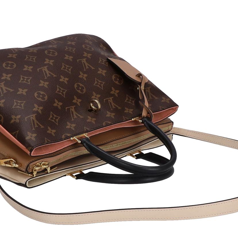 LOUIS VUITTON ルイヴィトン ルイ・ヴィトン ビトン ショルダーバッグ ハンドバッグ トートバッグ ブラウン メンズ レディース 定番 人気 LV 斜め掛け 肩がけ/ミルフィーユ/モノグラム/セサミ・ペッシュ/M44255//CA5***/SAランク/75