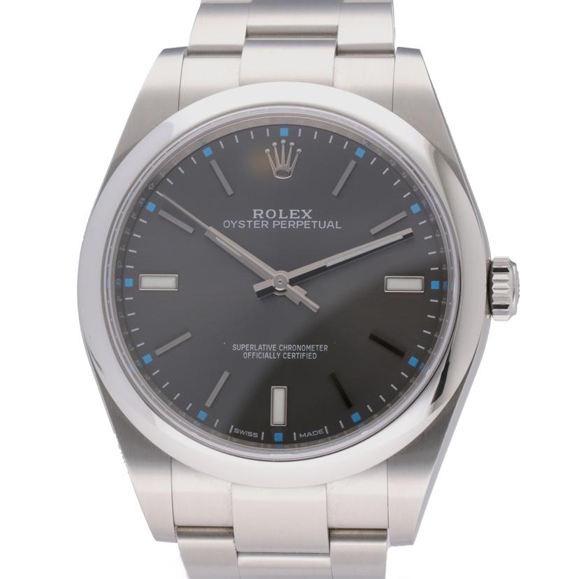 ROLEX ロレックス ランダムシリアル 2016年保証書 ステンレス メンズ/オイスターパーペチュアル39/ダークロジウム/ランダム番/114300//30Q9S936/Aランク/75