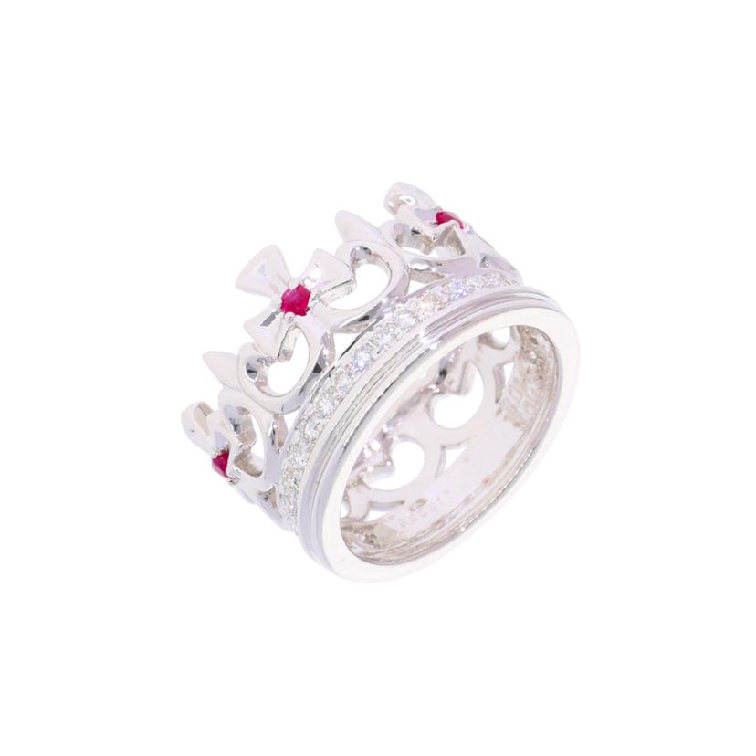 /◎ K18ルビーダイヤリング0.11/D0.45ct//Aランク/75