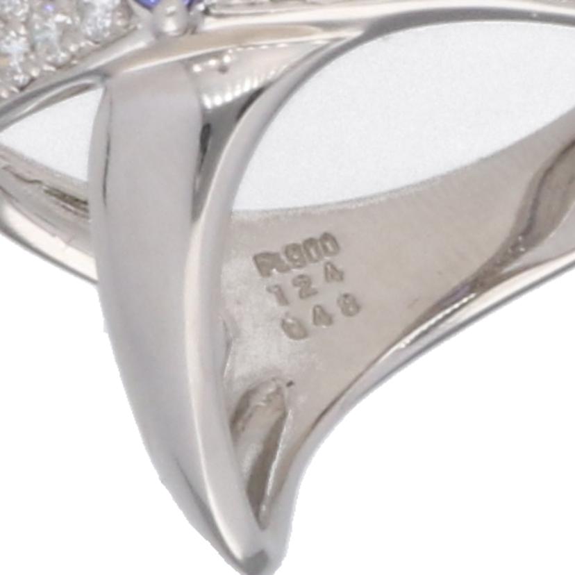 /◎ PT900タンザナイトダイヤリング1.24/D0.48ct//Aランク/75