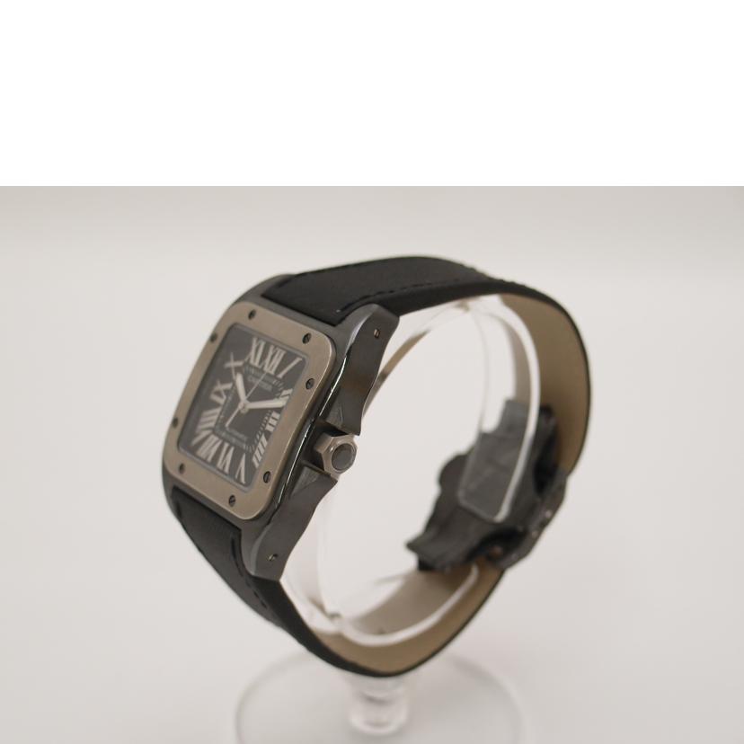 Cartier カルティエ 腕時計 チタン ステンレス メンズ 黒/サントス100LM/自動巻き/W2020010//203354PX 2656/Aランク/69