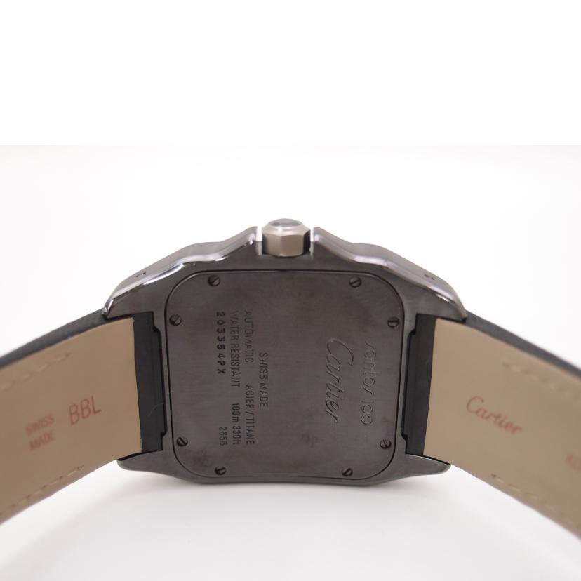Cartier カルティエ 腕時計 チタン ステンレス メンズ 黒/サントス100LM/自動巻き/W2020010//203354PX 2656/Aランク/69