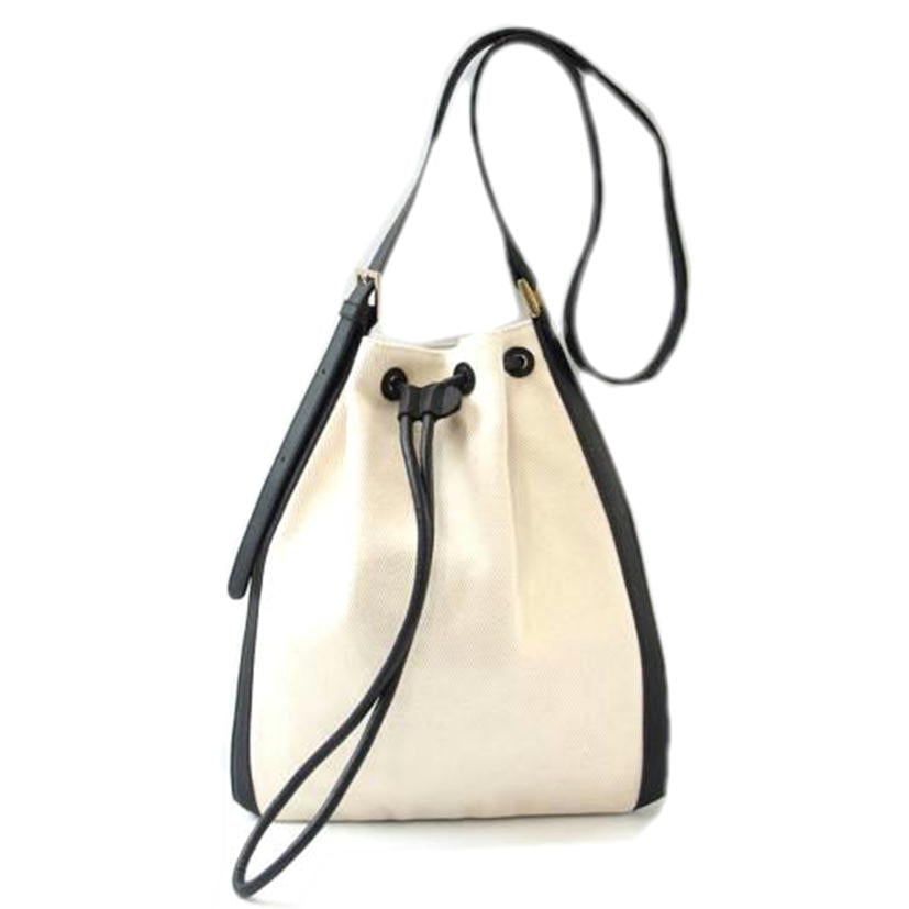 SALON adam et rope/SALON adam et rope キャンバスショルダーバッグ ホワイト//Aランク/83