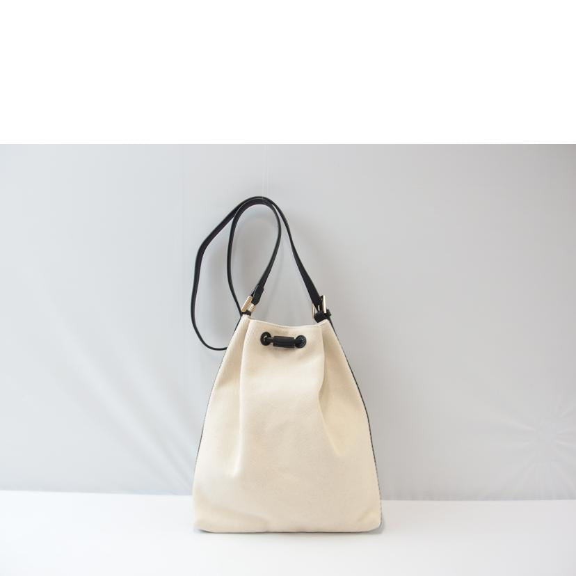 SALON adam et rope/SALON adam et rope キャンバスショルダーバッグ ホワイト//Aランク/83