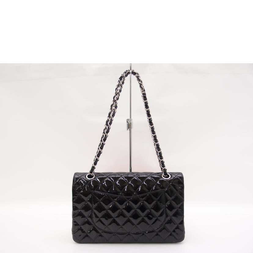 CHANEL シャネル CC ココマーク 15番台 幅25cm 肩掛け 黒 ブラック レディース/マトラッセ25・Wフラップエナメルチェーンショルダー/A40451//15444134/Aランク/69
