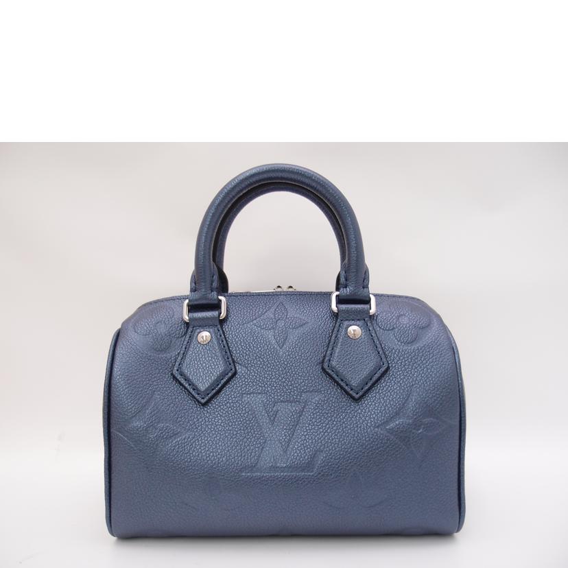 LOUIS VUITTON ルイ・ヴィトン ハンドバッグ モノグラム グレインレザー ネイビーブルー/スピーディ・バンドリエール20/ジャイアント・アンプラント/M58958//RFID内蔵/SAランク/69
