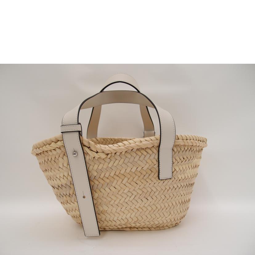 LOEWE ロエベ かごバッグ ハンドバッグ レディース 2022春夏新作/バスケットバッグ・スモール/ナチュラル×ホワイト/A223S93X04//412121/SAランク/69
