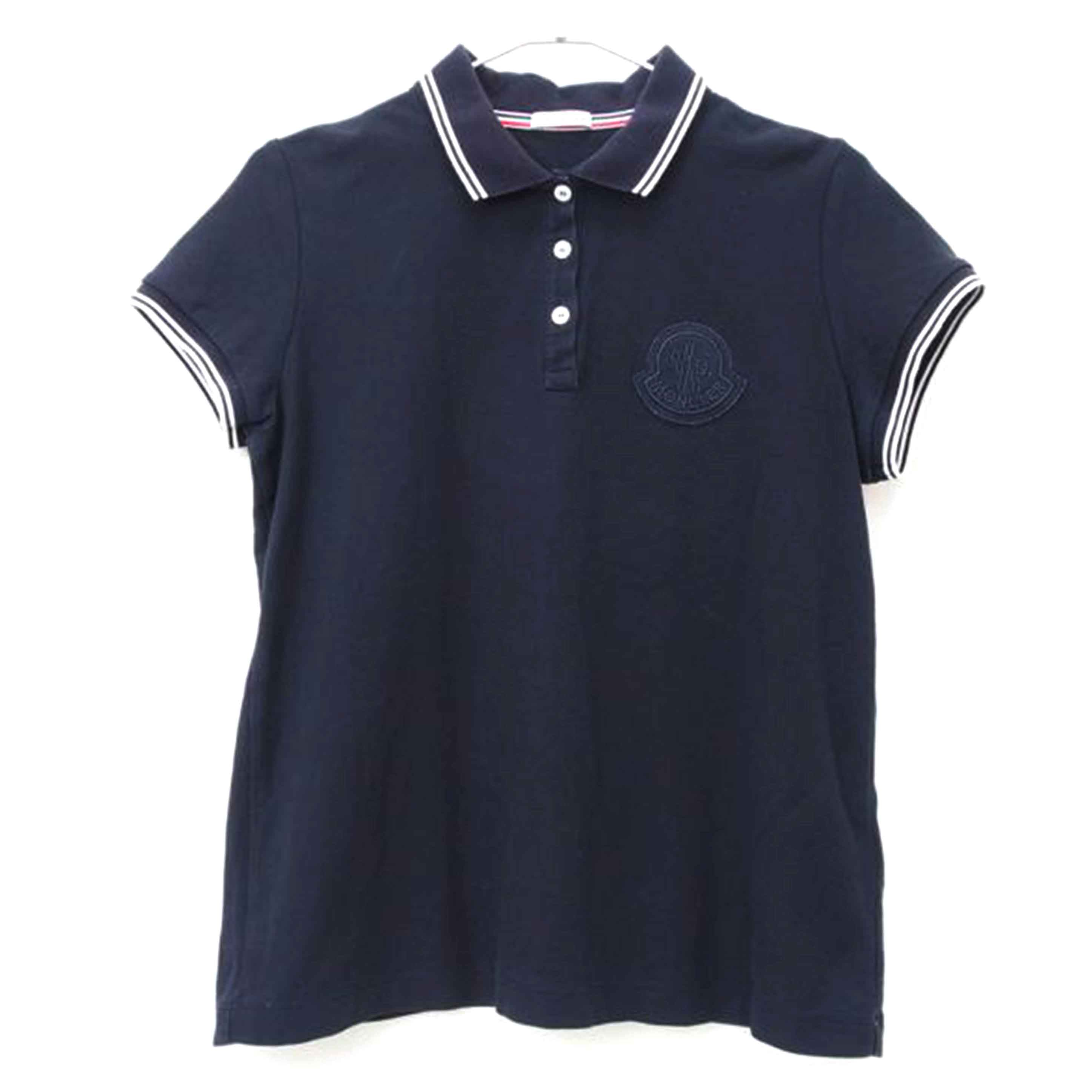 MONCLER 半袖ポロシャツ黒 モンクレール/MONCLER 半袖ポロシャツ黒//Cランク/78