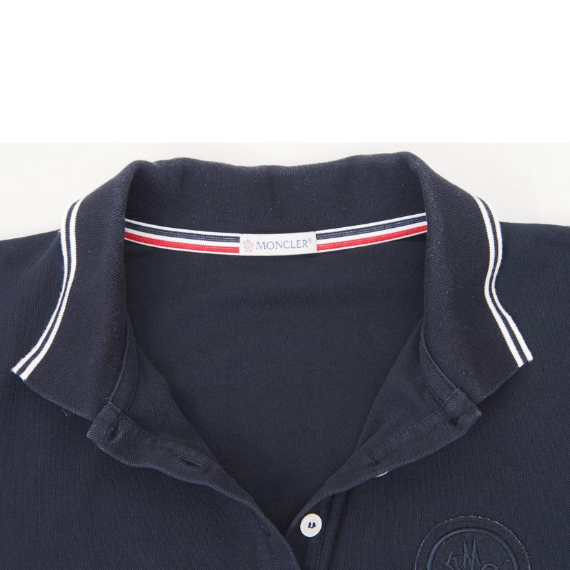 MONCLER 半袖ポロシャツ黒 モンクレール/MONCLER 半袖ポロシャツ黒//Cランク/78