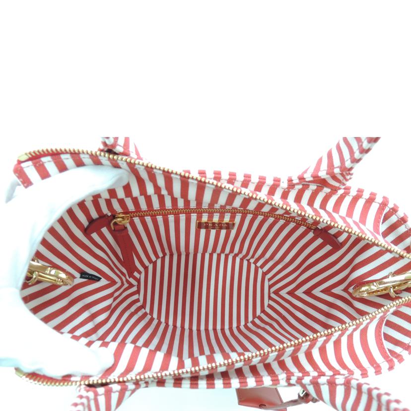 PRADA プラダ ハンドバッグ カゴバッグ ストロー バスケット ショルダー/ウィッカーハンド/レッド/ショルダー付/1BG172//130/SAランク/69