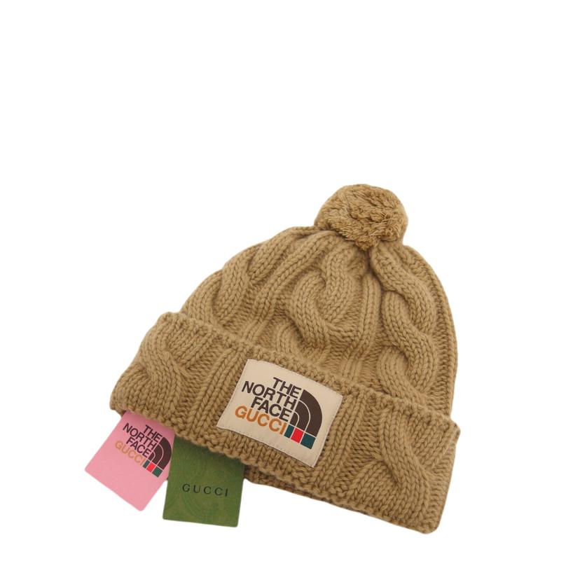 GUCCI グッチ/ダブルネームロゴ/ニットキャップ/ブラウン/653564//4G200/SAランク/04