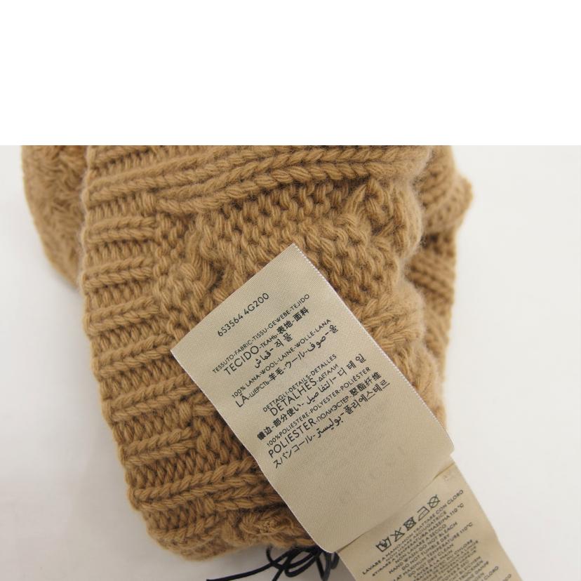 GUCCI グッチ/ダブルネームロゴ/ニットキャップ/ブラウン/653564//4G200/SAランク/04