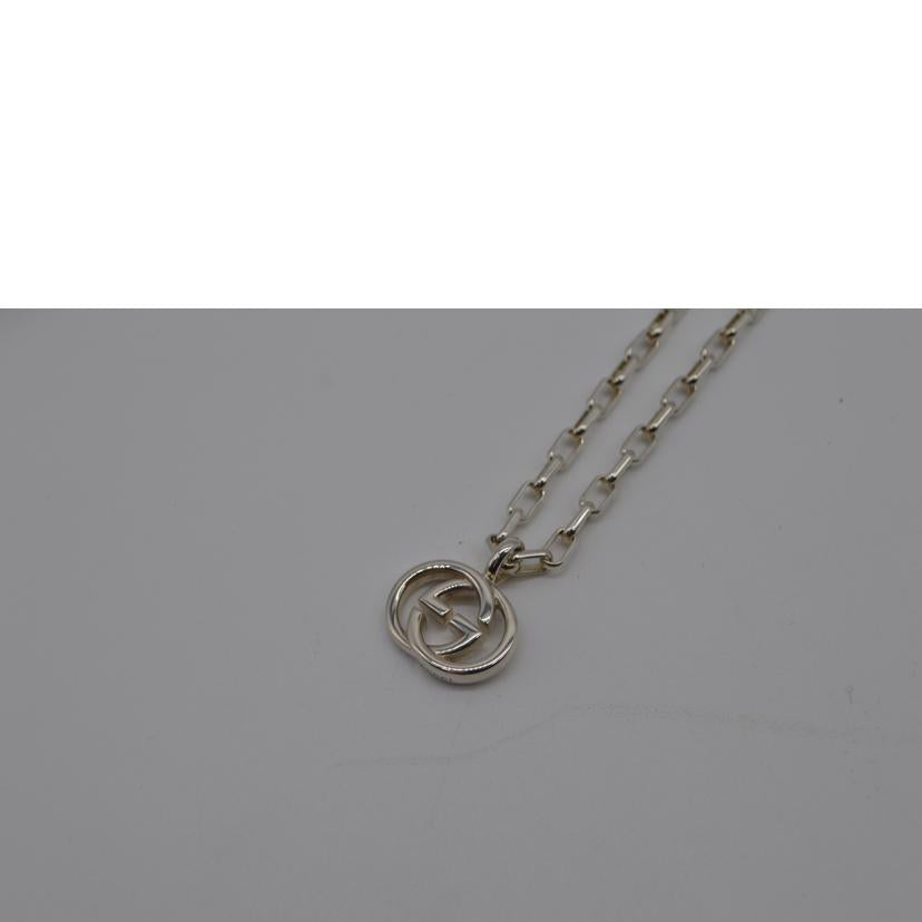 GUCCI グッチ/インターロッキングGシルバーネックレス//Aランク/89
