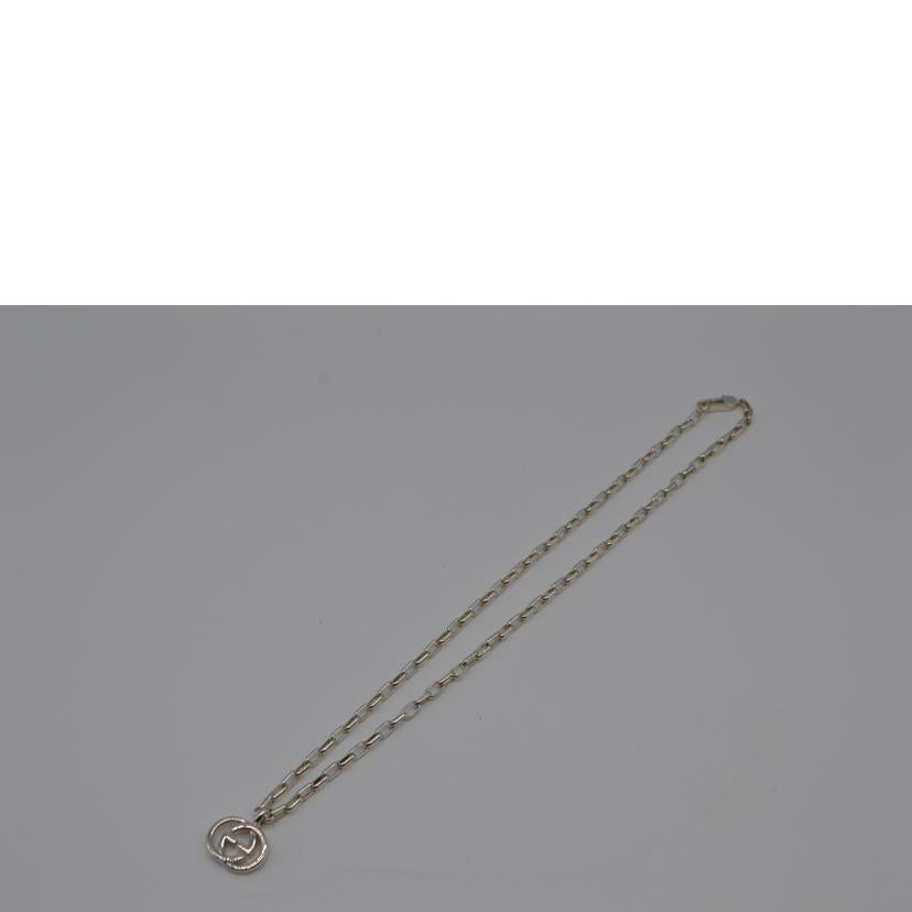GUCCI グッチ/インターロッキングGシルバーネックレス//Aランク/89