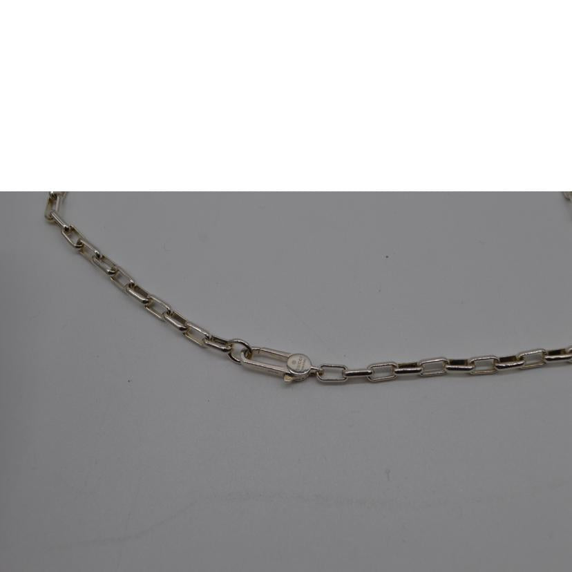 GUCCI グッチ/インターロッキングGシルバーネックレス//Aランク/89