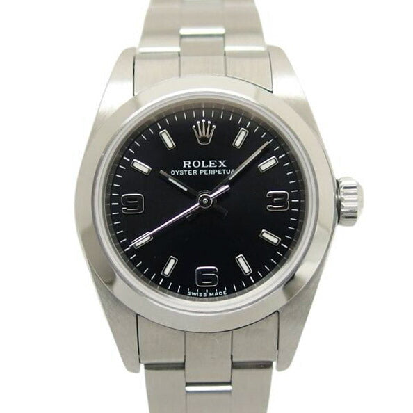ROLEX ロレックス/オイスターパーペチュアル/ブラック文字盤/レディース/自動巻き/76080//Y192245/Aランク/04