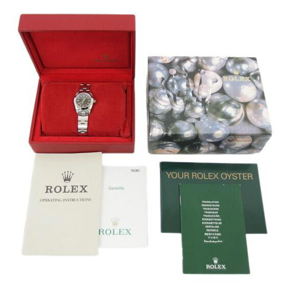 ROLEX ロレックス/オイスターパーペチュアル/ブラック文字盤/レディース/自動巻き/76080//Y192245/Aランク/04