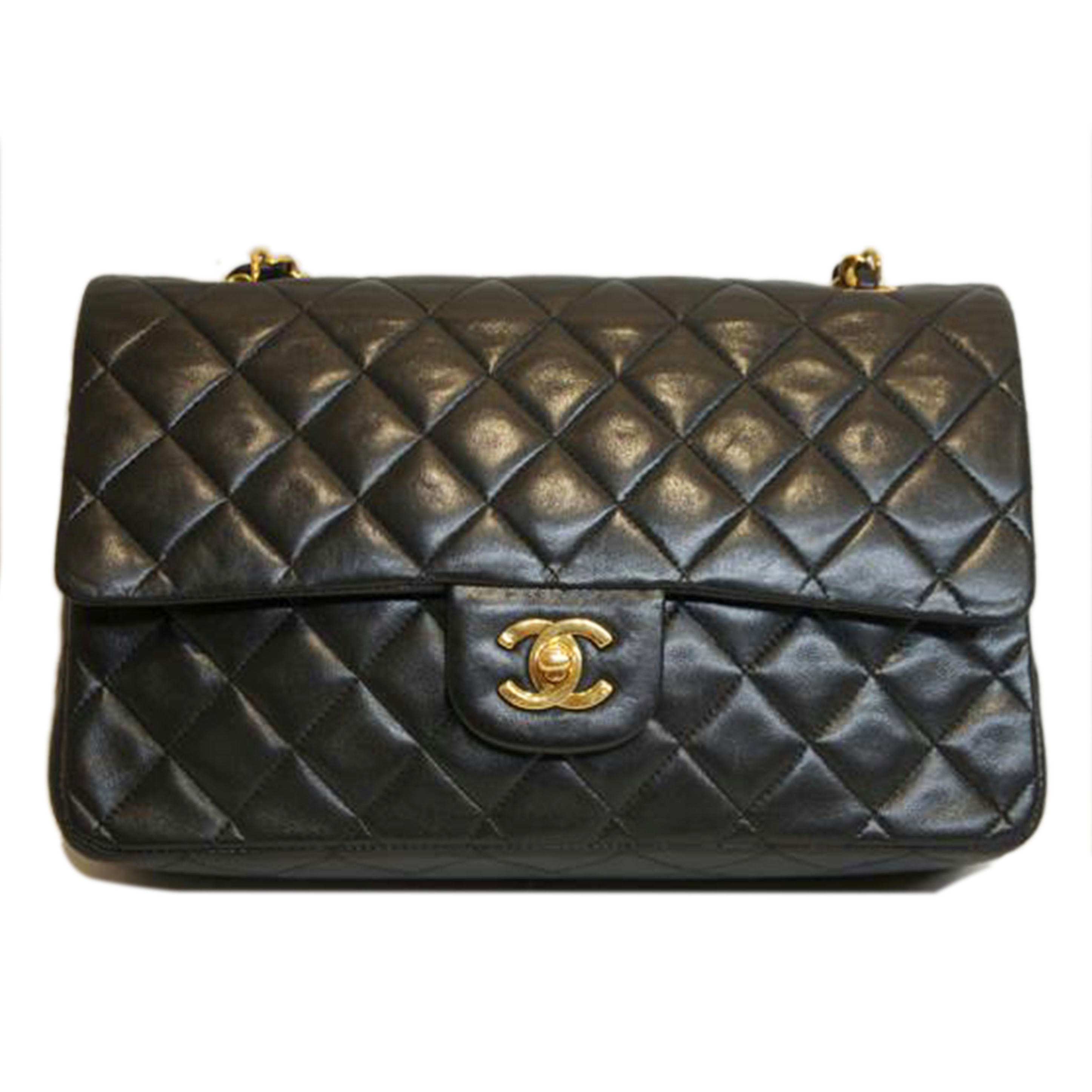 CHANEL シャネル/WフラップラムスキンチェーンショルダーG金具//325****/Aランク/92
