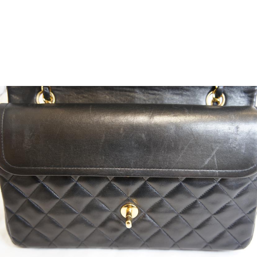 CHANEL シャネル/WフラップラムスキンチェーンショルダーG金具//325****/Aランク/92