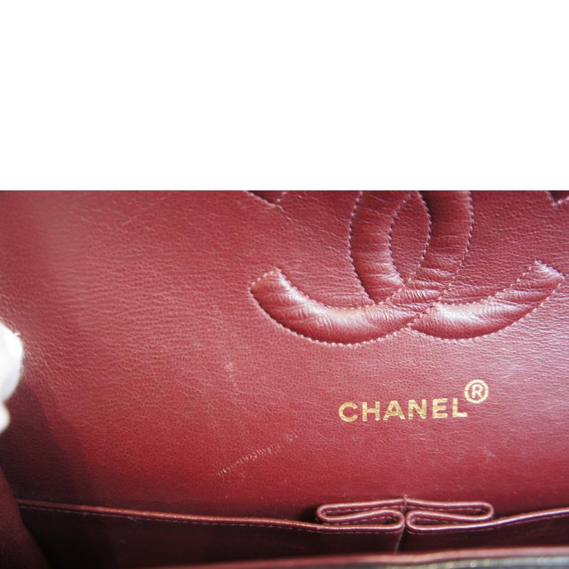 CHANEL シャネル/WフラップラムスキンチェーンショルダーG金具//325****/Aランク/92