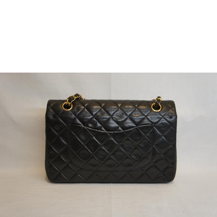 CHANEL シャネル/WフラップラムスキンチェーンショルダーG金具//325****/Aランク/92