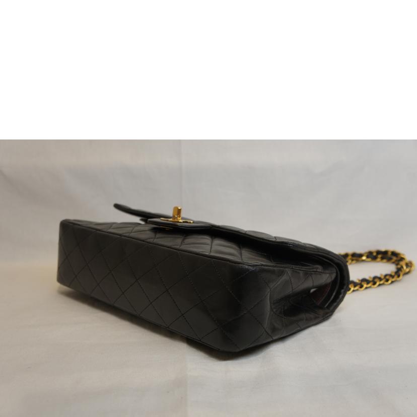 CHANEL シャネル/WフラップラムスキンチェーンショルダーG金具//325****/Aランク/92