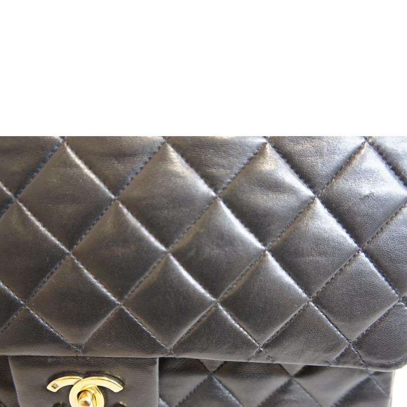 CHANEL シャネル/WフラップラムスキンチェーンショルダーG金具//325****/Aランク/92