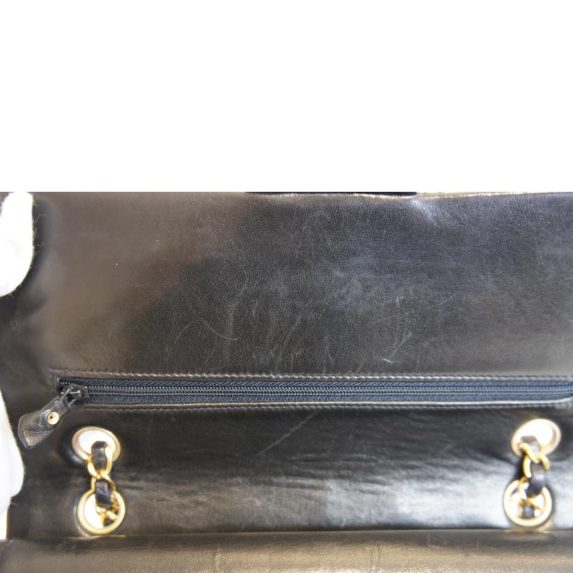 CHANEL シャネル/WフラップラムスキンチェーンショルダーG金具//325****/Aランク/92