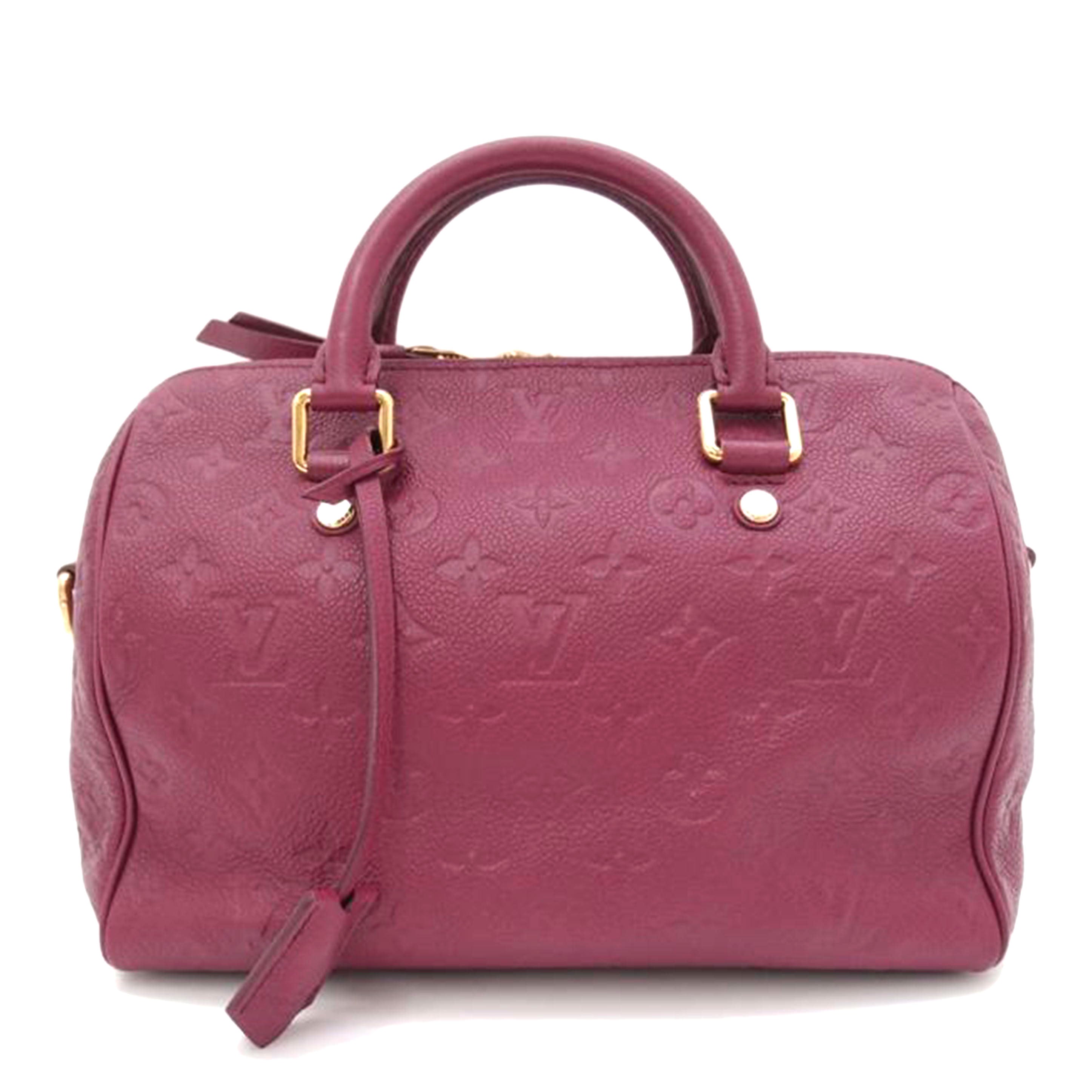 LV ルイ・ヴィトン モノグラム ハンドバッグ ボストン 2way ショルダー 斜め掛け 肩掛け レザー パープル系/スピーディ・バンドリエール25/アンプラント/オロール/M40764//SP2162/SAランク/69