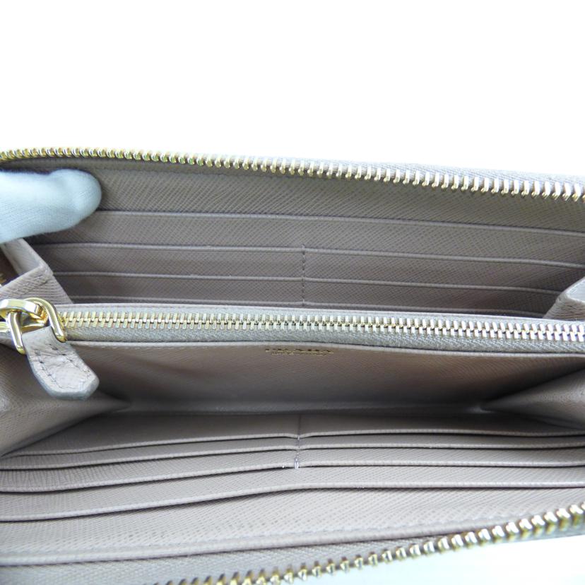 PRADA プラダ/サフィアーノラウンドファスナー長財布//Bランク/64