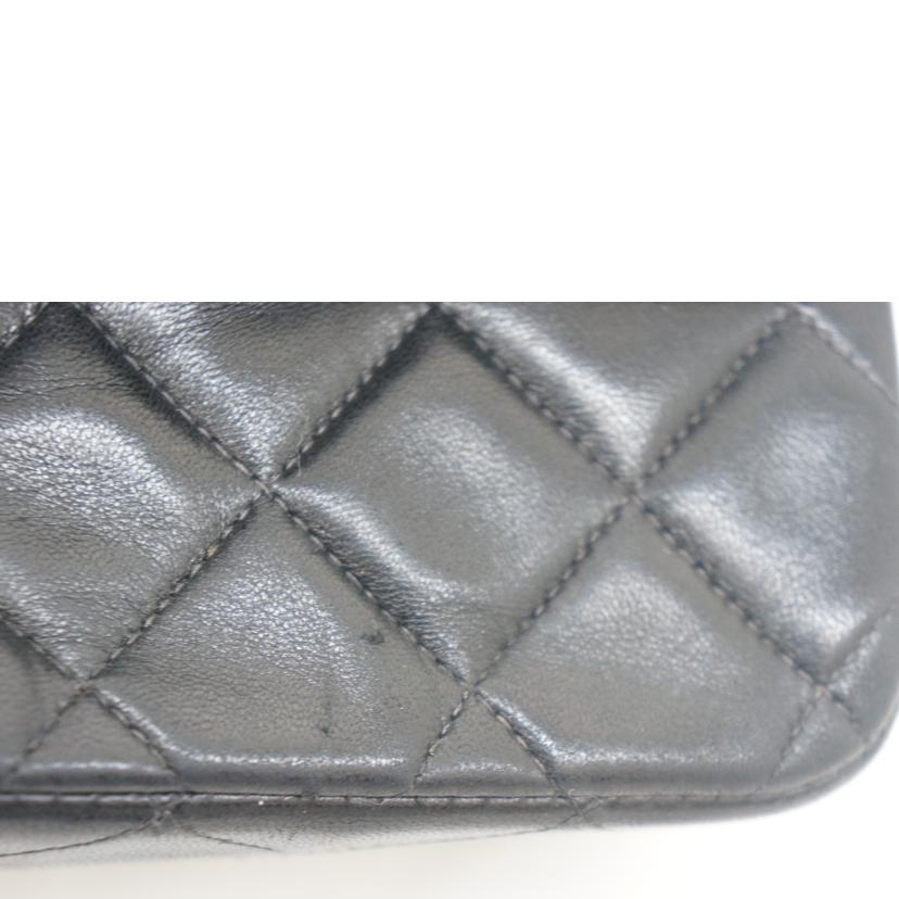 CHANEL シャネル/マトラッセWフラップチェーン/ラムスキン/黒/A01112//4179925/Bランク/09