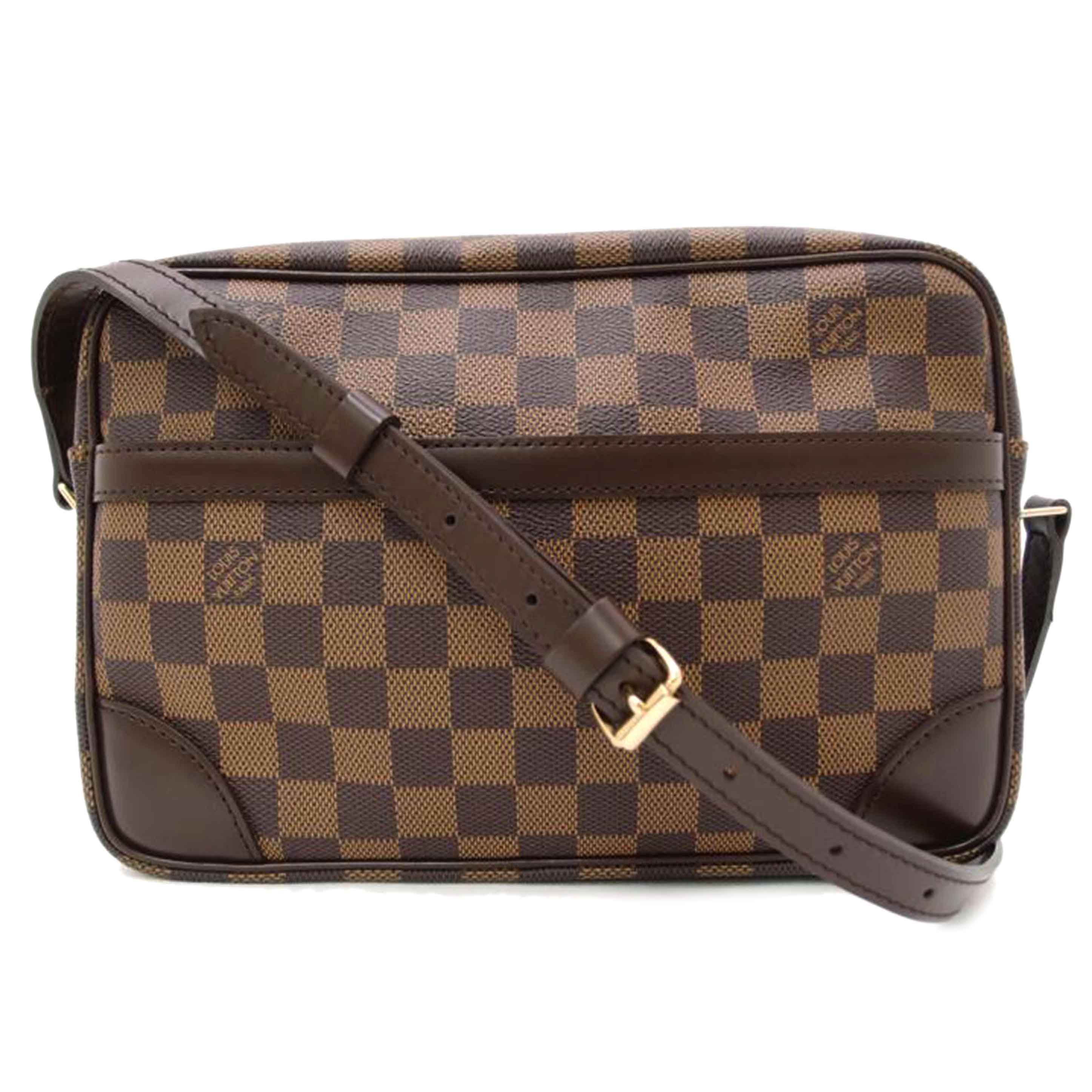LOUIS VUITTON ルイヴィトン ビトン ショルダーバッグ 斜め掛け レディース メンズ 茶 市松模様 /トロカデロ27/ダミエ・エベヌ/N48085//MB0***/SAランク/69