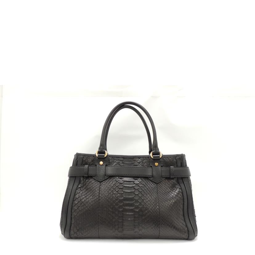 GUCCI グッチ ハンドバッグ 蛇柄 レザー レディース メンズ 黒/GGランニング・パイソンレザーハンド/ブラック/247183//001998/Aランク/69
