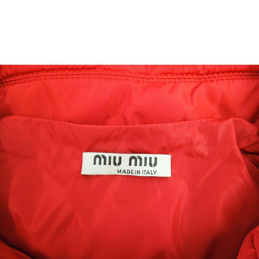 miumiu/miumiu ロゴイリフリル ダウンジャケット レッド サイズ36/ML354-2015//ABランク/83