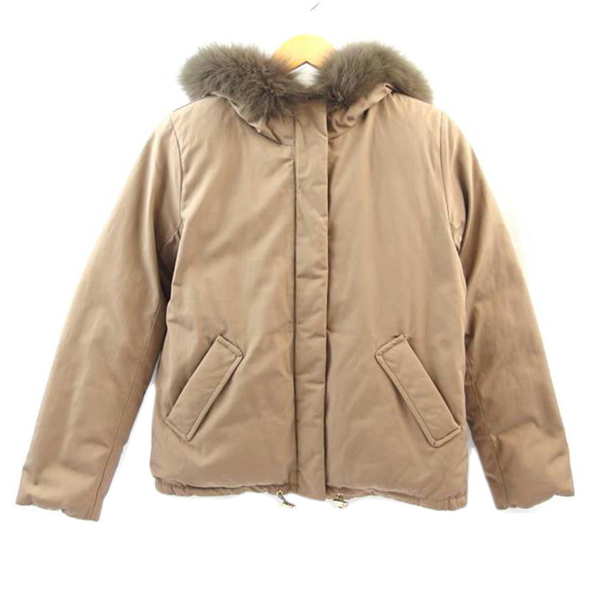 any sis/any sis リバーシブル フーデッド ショートダウン ジャケット フォックス ファー ベージュ サイズ1/KW0006 202-5//Aランク/83