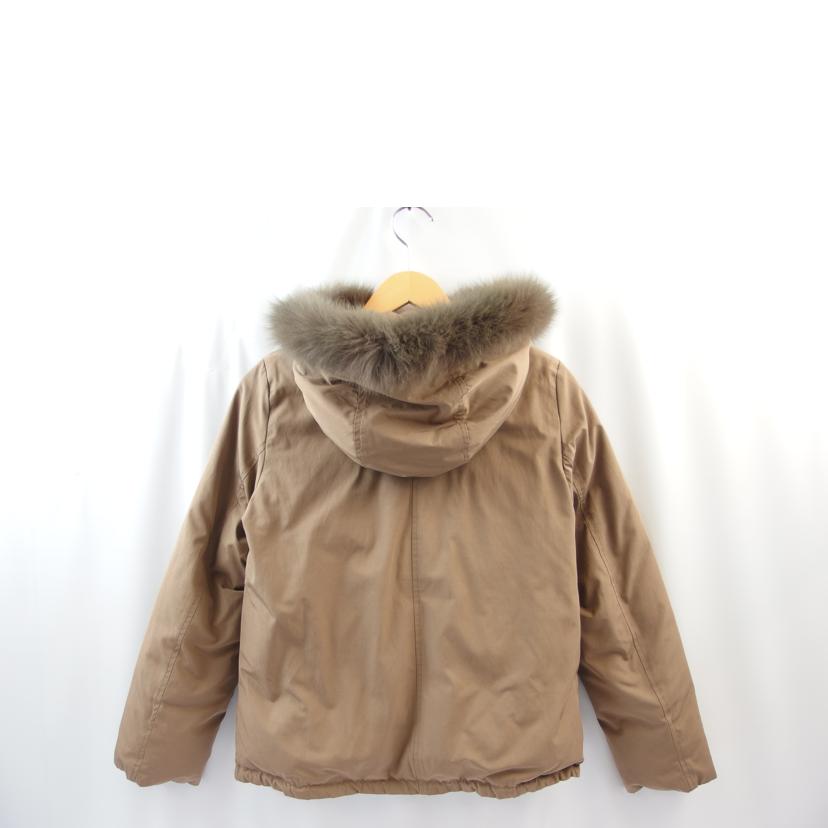 any sis/any sis リバーシブル フーデッド ショートダウン ジャケット フォックス ファー ベージュ サイズ1/KW0006 202-5//Aランク/83