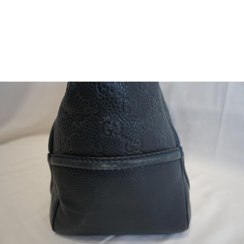 GUCCI グッチ/グッチシマレザーバンブーハンドネイビー/246860//002053/Bランク/92