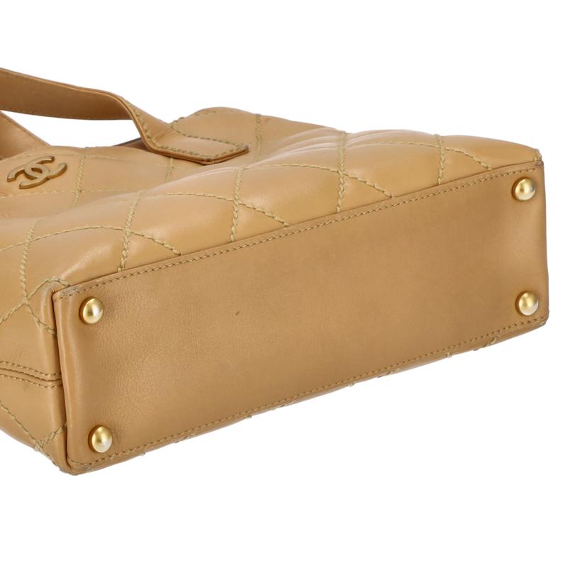 CHANEL シャネル/ワイルドステッチトート/ベージュ//9576300/Bランク/75