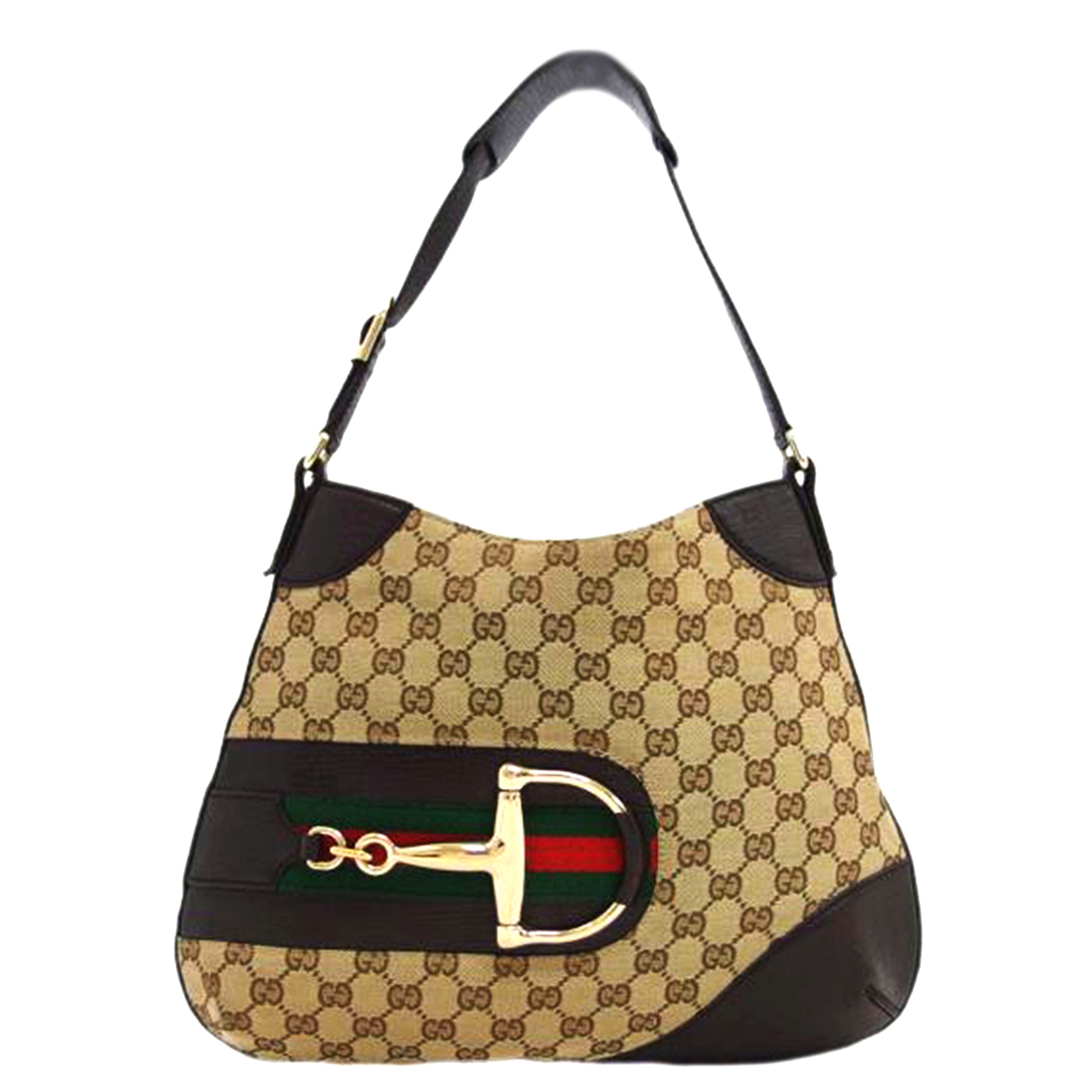GUCCI グッチ/GGキャンバス/ホースビット/セミショルダーバッグ/137388//204046/ABランク/04