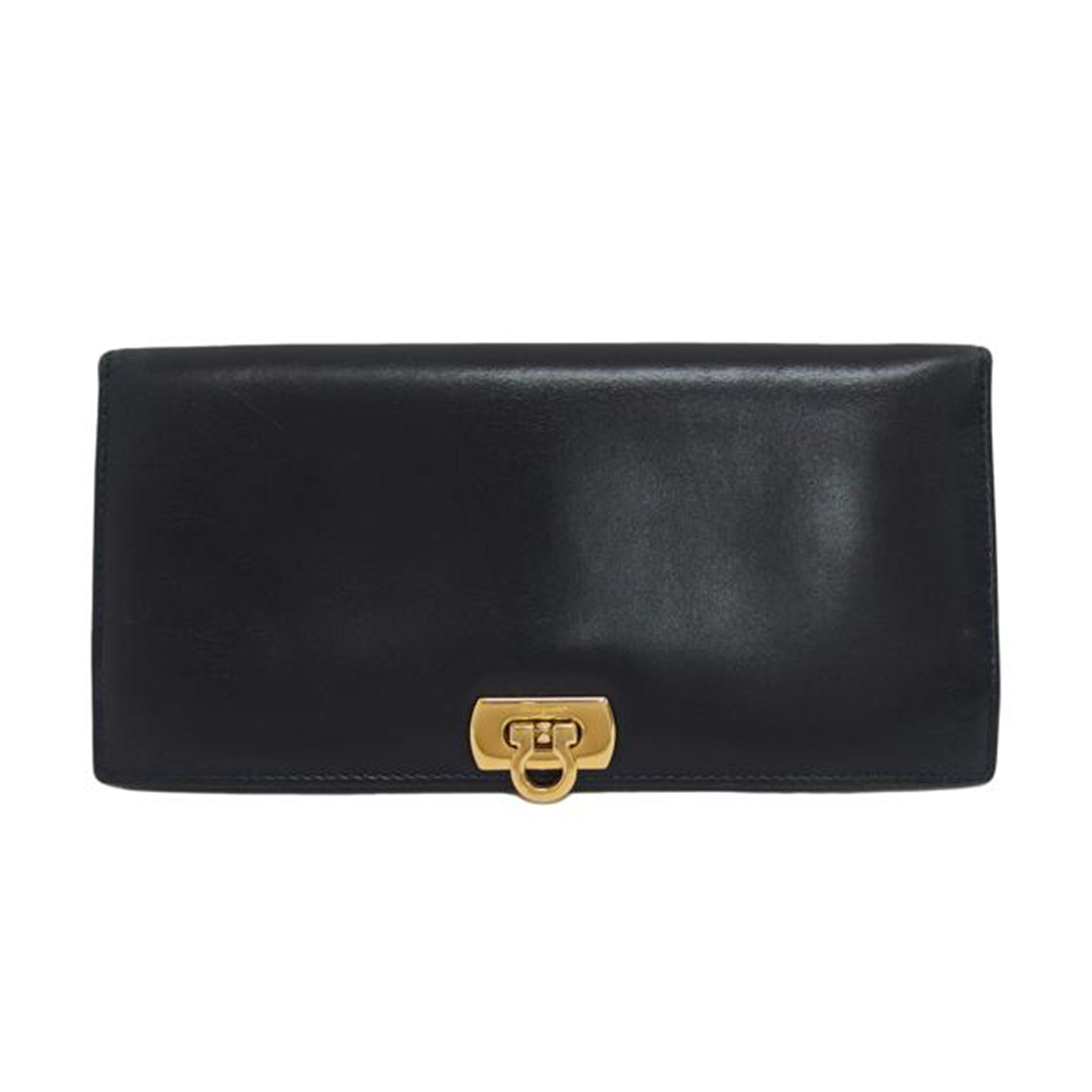 Ferragamo フェラガモ/ガンチーニ/二つ折り長財布/ネイビー//222***/Bランク/04