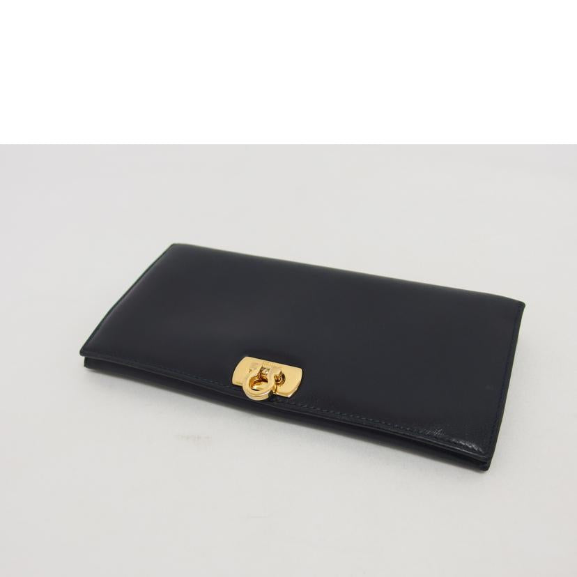 Ferragamo フェラガモ/ガンチーニ/二つ折り長財布/ネイビー//222***/Bランク/04