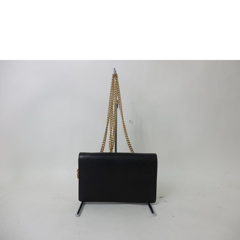 GUCCI グッチ/GGマーモントチェーンウォレット/黒/497985//493075/ABランク/84