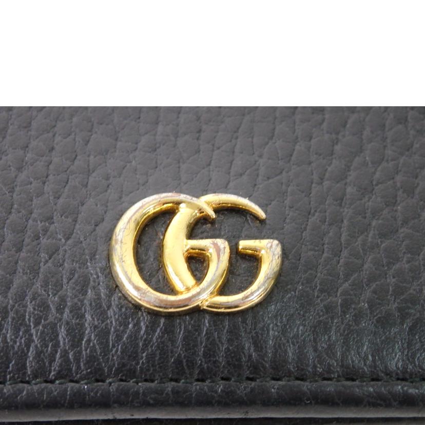 GUCCI グッチ/GGマーモントチェーンウォレット/黒/497985//493075/ABランク/84